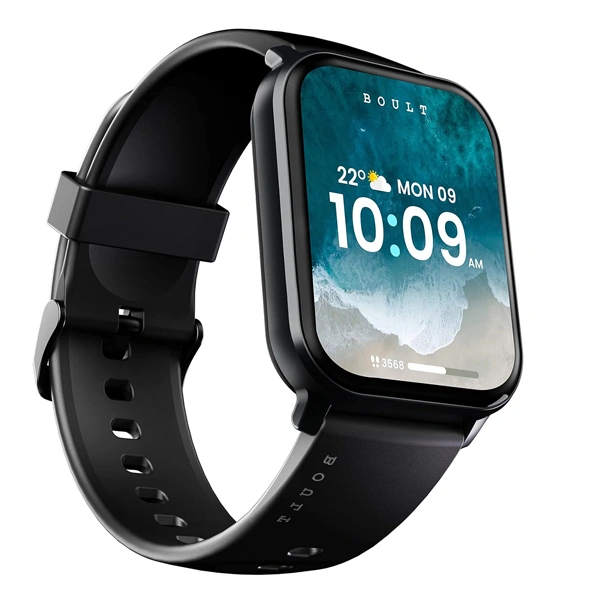 Boult Audio Dive+ with 1.85" HD Display Bluetooth Calling Smartwatch - Jet Black - Jet Black
