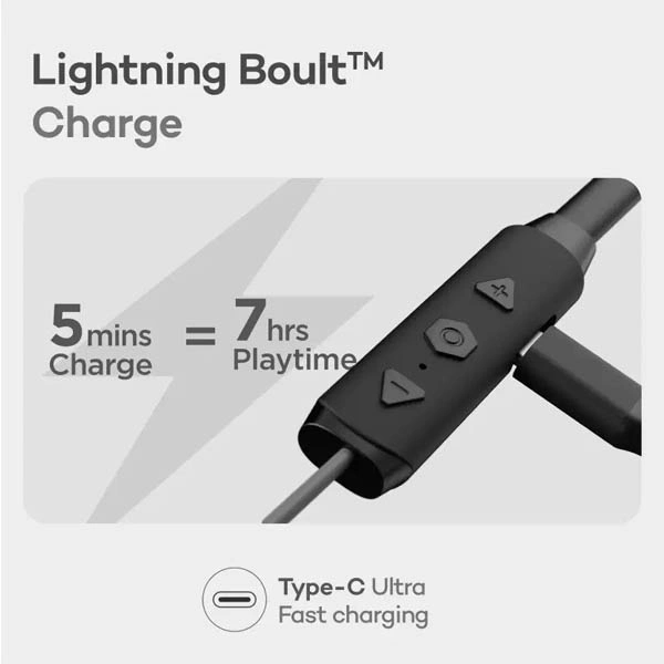 Boult Audio EQCharge Neckband With 32hrs Playtime - Red - Red