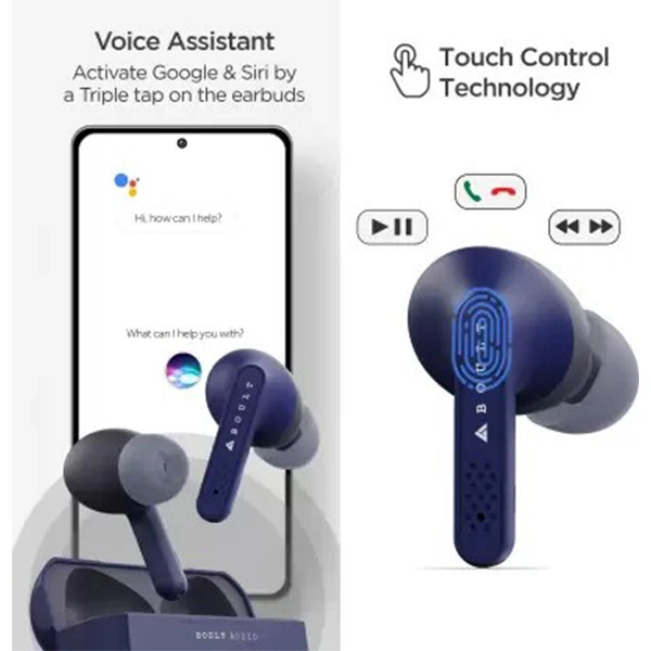 Boult Audio GearPods True Wireless Earbuds - White - White