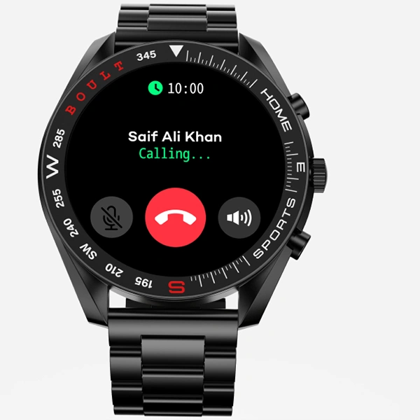 Boult Audio Mirage Round Dial Smartwatch with 1.39 Inches - Coal Black - Coal Black