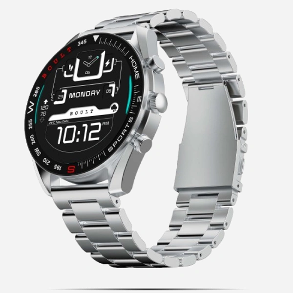 Boult Audio Mirage Round Dial Smartwatch with 1.39 Inches - Inox Steel - Inox Steel