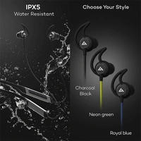 Boult Audio Probass Qcharge Earphones - Blue - Blue