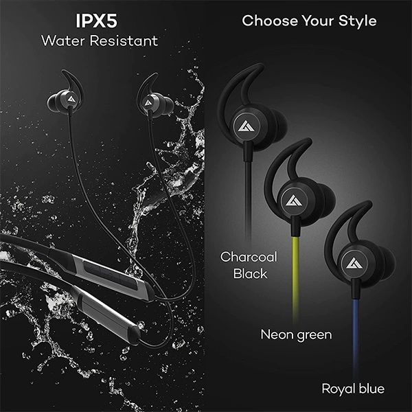 Boult Audio Probass Qcharge Earphones - Blue - Blue