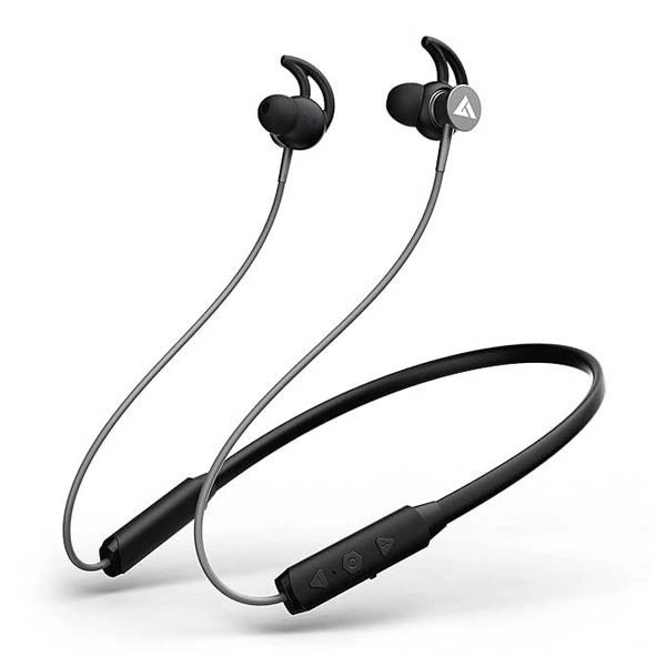 Boult Audio QCharge Neckband with HD calling Mic and 20H Battery Life - Black - Black