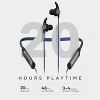 Boult Audio QCharge Neckband with HD calling Mic and 20H Battery Life - Blue - Blue