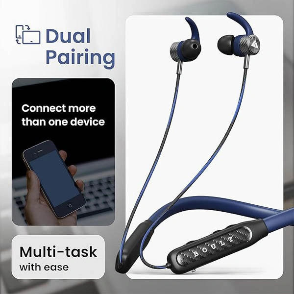 Boult Audio RCharge Wireless in Ear Bluetooth Earphones with ENC Mic - Blue - Blue
