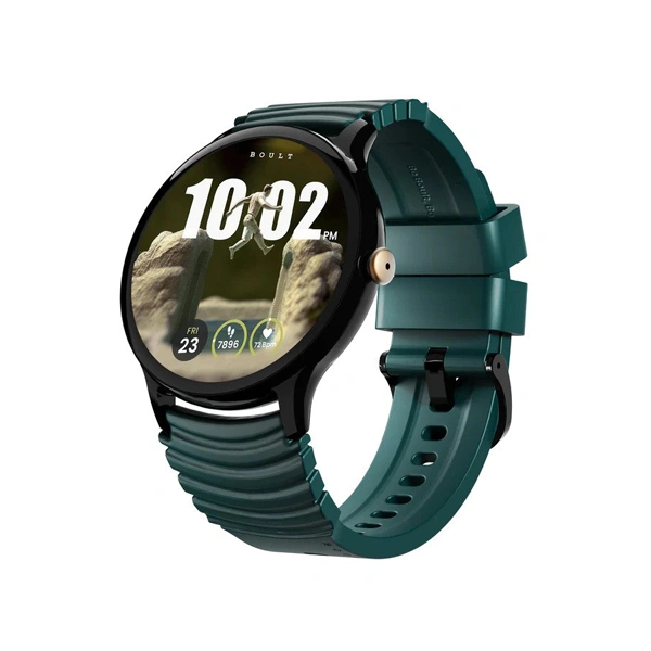 Boult Audio Striker Plus 1 39inch Round HD Screen Smartwatch - Emerald Green - Emerald Green
