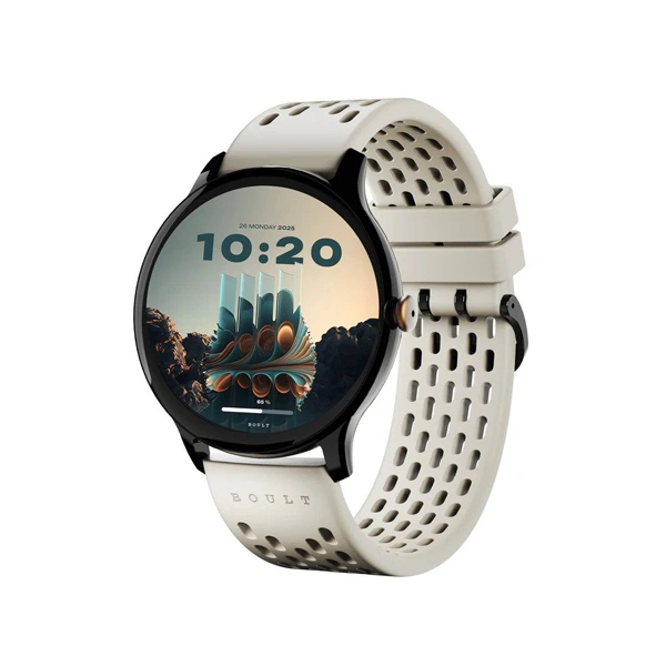 Boult Audio Striker Plus 1 39inch Round HD Screen Smartwatch - White - White