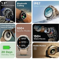 Boult Audio Striker Smartwatch with 1.3" Round Display - Cream - Cream
