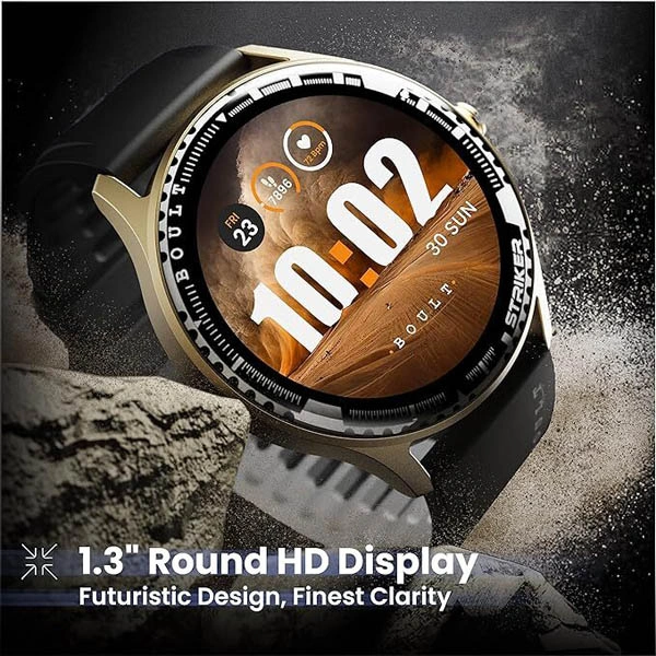 Boult Audio Striker Smartwatch with 1.3" Round Display - Cream - Cream