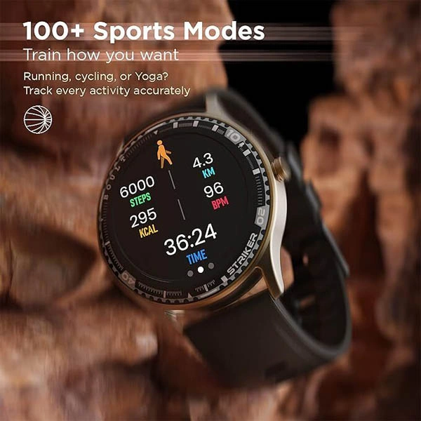 Boult Audio Striker Smartwatch with 1.3" Round Display - Cream - Cream