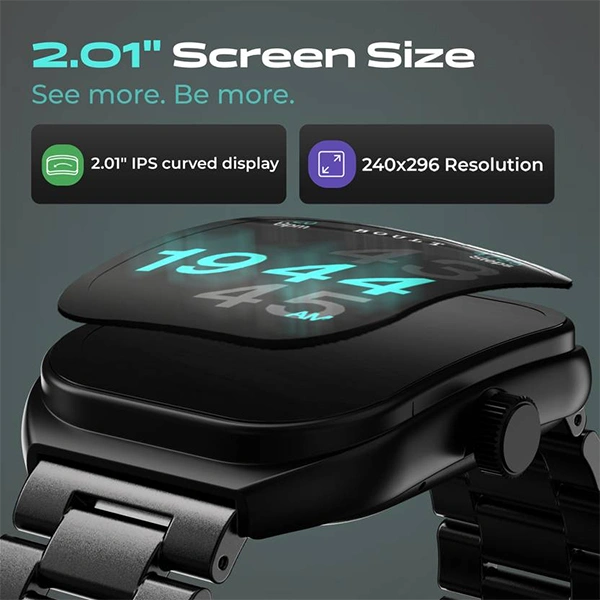 Boult Audio Trail Smart Watch 2.01'' 3D Curved HD Display