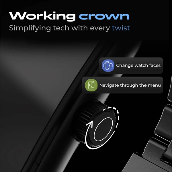 Boult Audio Trail Smart Watch 2.01'' 3D Curved HD Display