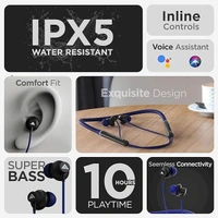 Boult Audio X1 Air Neckband with 10 hours Battery Life, Built-in Mic - Red - Red