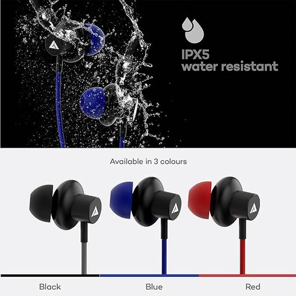 Boult Audio X1 Air Neckband with 10 hours Battery Life, Built-in Mic - Red - Red
