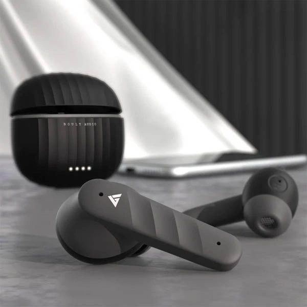 Boult Audio X45 Earphones with ZEN ENC Quad Mic - Grey - Grey
