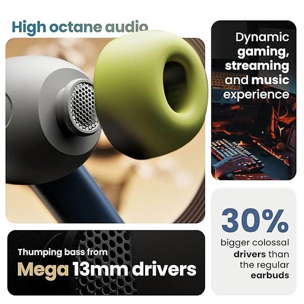 Boult Audio X60 Earphones with Zen Quad mic ENC