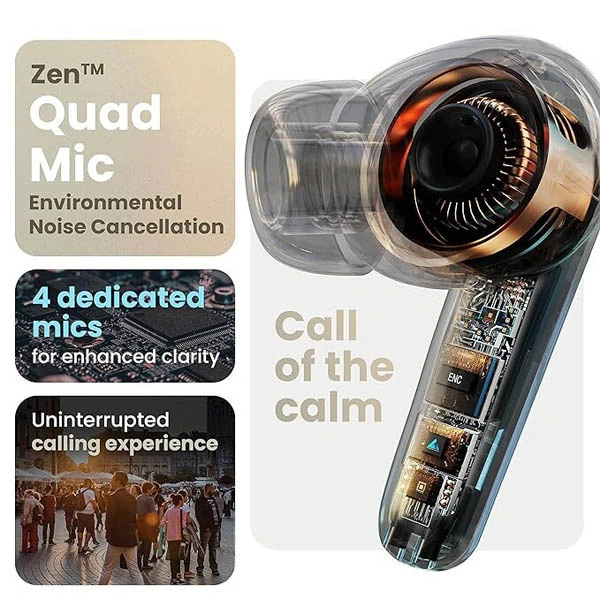 Boult Audio X60 Earphones with Zen Quad mic ENC