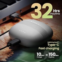 Boult Audio Z35 Earphones with ZEN ENC Mic, 32H Playtime - Pista Green - Pista Green
