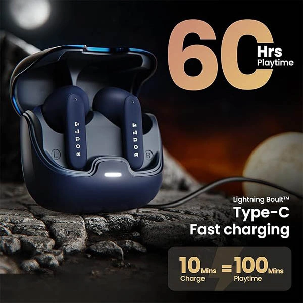 Boult Audio Z40 True Wireless in Ear Earbuds with 60H Playtime - Blue - Blue