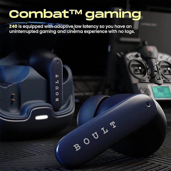 Boult Audio Z40 True Wireless in Ear Earbuds with 60H Playtime - Blue - Blue