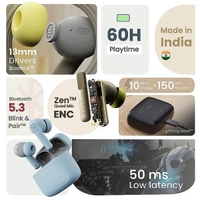 Boult Audio Z60 Truly Wireless in Ear Earbuds with 60H Playtime - Raven Black - Raven Black