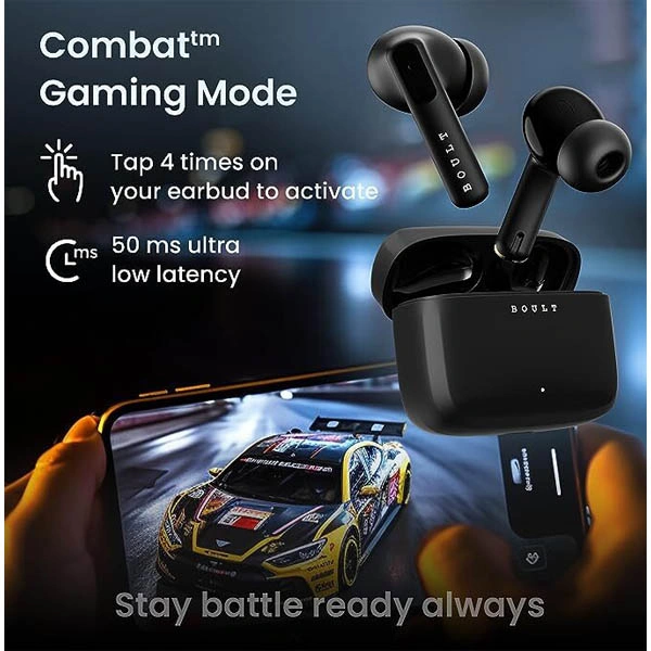 Boult Audio Z60 Truly Wireless in Ear Earbuds with 60H Playtime - Raven Black - Raven Black