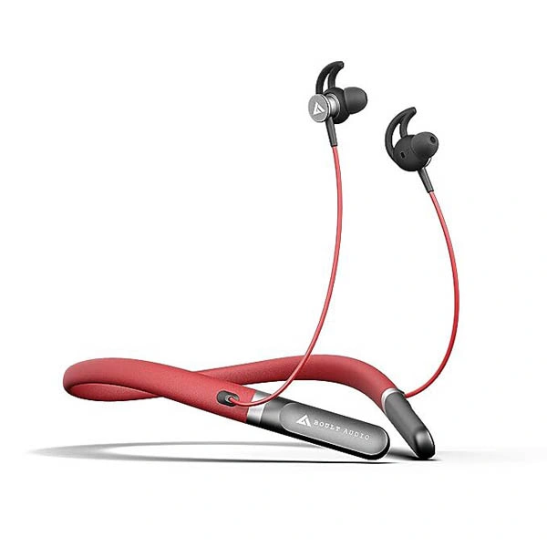 Boult Audio ZCharge Wireless In Ear Bluetooth Neckband With ENC Mic - Red - Red