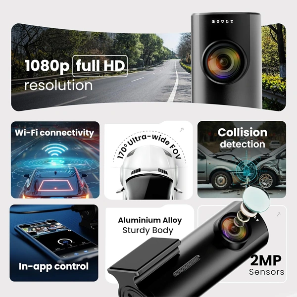 Boult Audio Boult Cruisecam X1 Dash Camera with 1080p HD Recording
