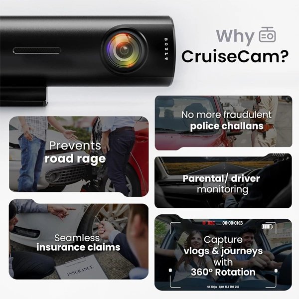 Boult Audio Boult Cruisecam X1 Dash Camera with 1080p HD Recording