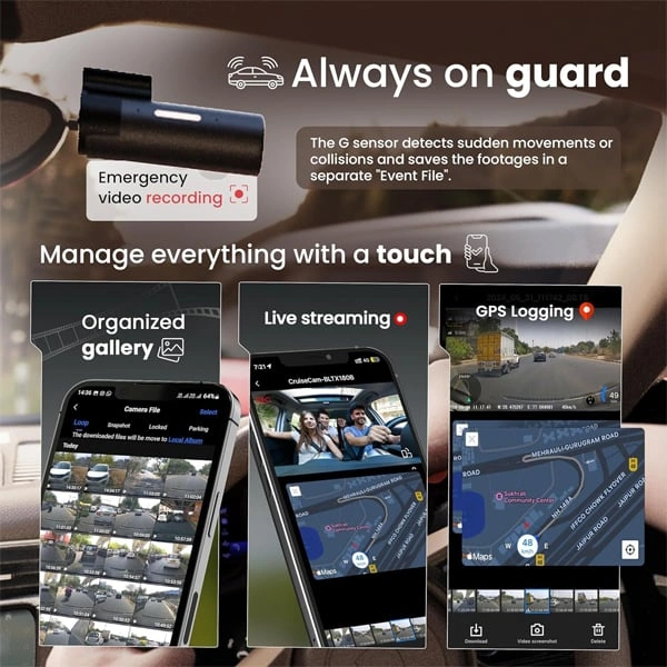Boult Audio Boult Cruisecam X1 GPS Dash Camera with 1080p HD Recording