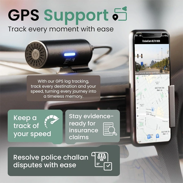 Boult Audio Boult Cruisecam X1 GPS Dash Camera with 1080p HD Recording