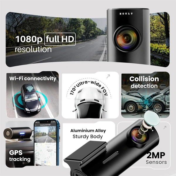 Boult Audio Boult Cruisecam X1 GPS Dash Camera with 1080p HD Recording