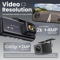 Boult Audio Boult Cruisecam X3 Car DashCam with 2K + 4MP Front & 1080p + 2MP Rear HD Recording