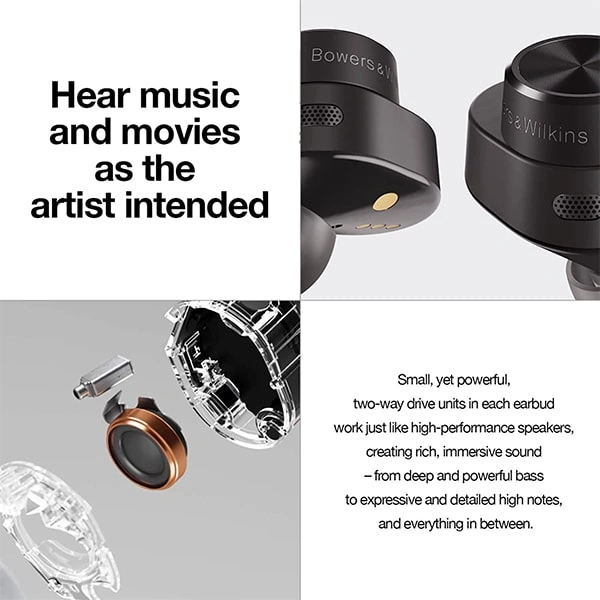 B&amp;W Bowers &amp; Wilkins PI5 True Wireless Earbuds - White - White