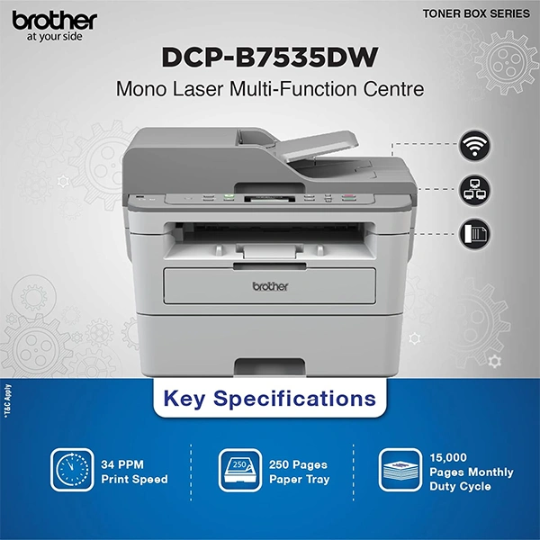 Brother DCP-B7535DW Multi-Function Monochrome Laser Printer