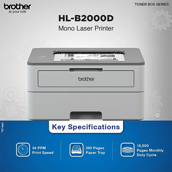 Brother HL-B2000D Mono Laser Printer