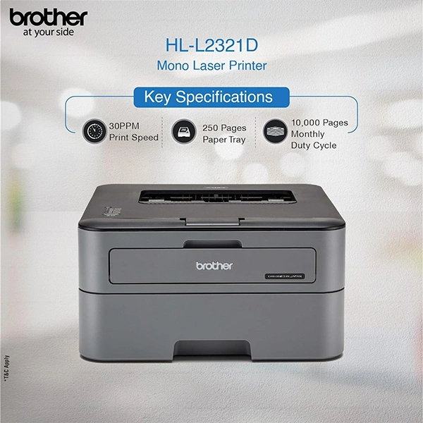 Brother HL-L2321D Single-Function Monochrome Laser Printer