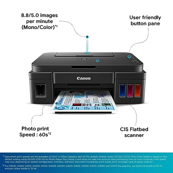 Canon PIXMA MegaTank G3000 All in One WiFi Inktank Color Printer