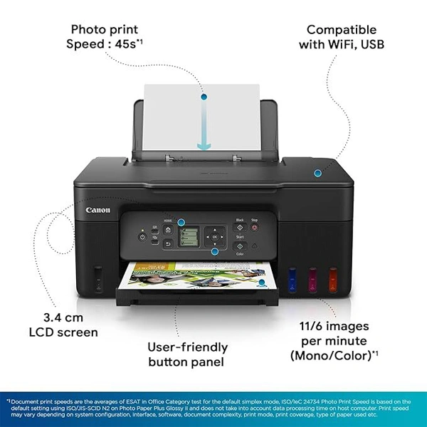 Canon PIXMA MegaTank G3770 BK All-in-one WiFi Inktank Color Printer