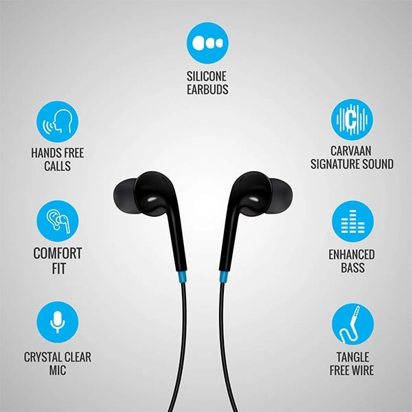 Carvaan Saregama Earphones GX01 with Mic - Designed for Augmented Music Listening Experience