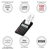 Casio HR-8RC-BK 150 Steps Calculator