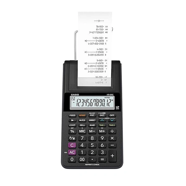 Casio HR-8RC-BK 150 Steps Calculator