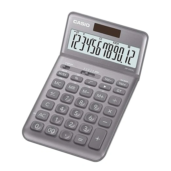 Casio JW-200SC-GY Premium & Stylish Calculator - Black