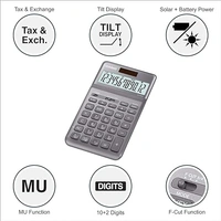 Casio JW-200SC-GY Premium & Stylish Calculator - Black