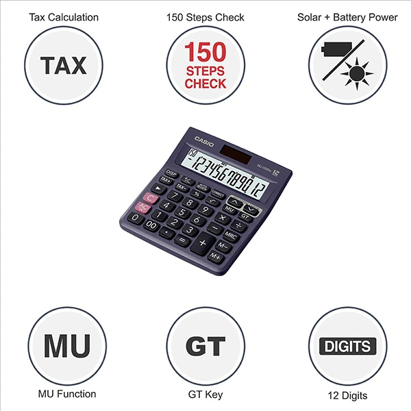 Casio MJ-120Da 150 Steps Check and Correct Desktop Calculator