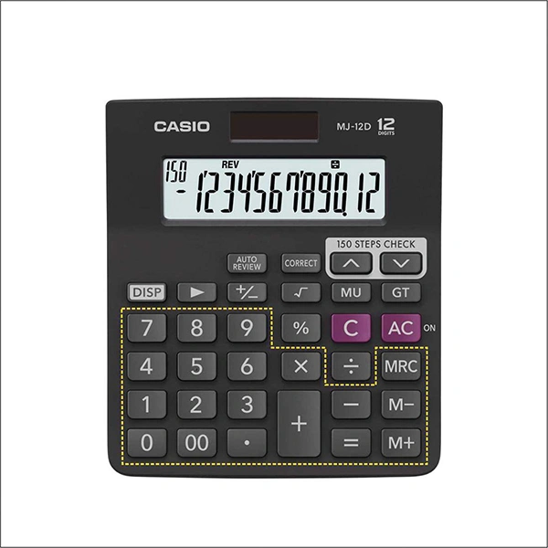Casio MJ-12D 150 Steps Check and Correct Desktop Calculator