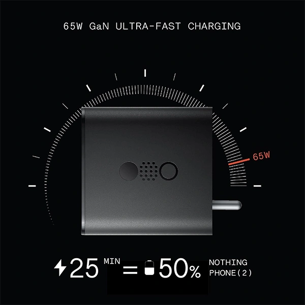 CMF by Nothing 100W Power GaN 5A 3 Port Mobile Charger - Black - Black