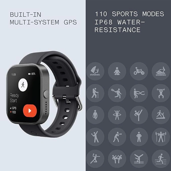 CMF by Nothing Watch Pro 1.96 AMOLED BT Calling Smartwatch with AI Noise Reduction - Orange - Orange