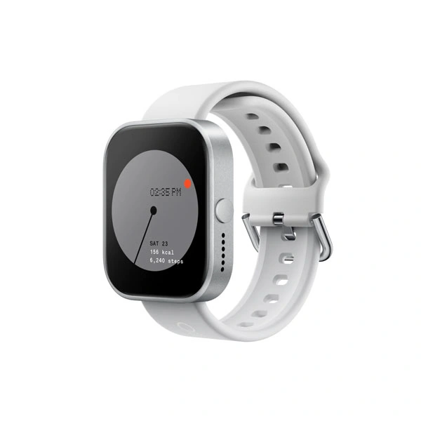 CMF by Nothing Watch Pro 1.96 AMOLED BT Calling Smartwatch with AI Noise Reduction - Silver - Silver